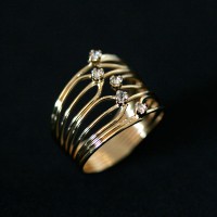 Anillo de oro joyera plateada Brillus Semi