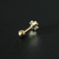 Piercing Microbel de Orelha de Ouro 18k de Cruz de Malta com Pedras Zirconia