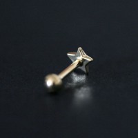 PiercingMicrobeldeOrelhadeOuro18k0750EstrelacomPedraRedonda