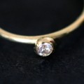 Piercing 18k Gold Ring with 01 Zirconia 0750