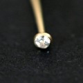 18k Gold Piercing 0750 Point of Light with Zirconia Stone