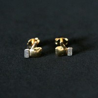 Pendientes plateados oro Likes Semi Joyera