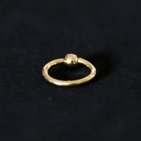 Piercing 18k chapado en oro Cautivo Piedra con Crystal 1.2mm x 8mm