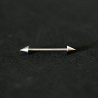 Piercing Lingua Barbell Ao Cirurgico 316L Spike 1,6mm x 19mm