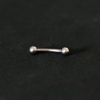 Piercing 316L Surgical Steel Eyebrow Curved Ball Microbell 1.2mm x 8mm