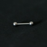 Piercing Ao Cirurgico 316L Sobrancelha Microbell Reto Esfera 1,2mm x 8mm