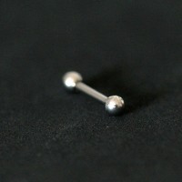 Piercing Ao Cirurgico 316L Sobrancelha Microbell Reto Esfera 1,2mm x 8mm