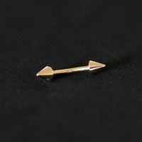 SobrancelhaPiercingMicrobellCurvoSpikeBanhadoaOuro18k1,2mmx8mm