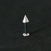 PiercingAoCirurgico316LSpikeLabretQueixo1,4mmx8mm