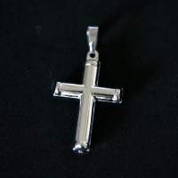 Pingente de Ao Crucifixo com Crucifixo em Ouro