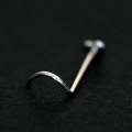 Piercing de Nariz de Ouro Branco 18k de Corao com 01 Pedra Zirconia