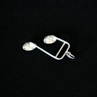 925 Silver Pendant Musical Notes