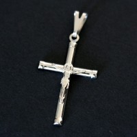 Pingente de Aço Crucifixo Cristo Pingente de Aço Crucifixo Cristo