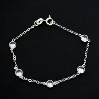 Pulseira de Prata 925 com Pedra de Zirconia