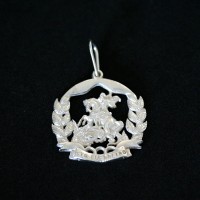 925 Silver Pendant with St. George Side Sheets