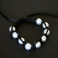 Pulseira Shambala com Perola 18cm / 1cm