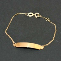 Pulseira de Ouro 18k 0750 Chapa 13cm x 0.1cm