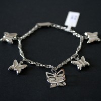 Twisted Steel Bracelet Butterfly