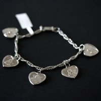 Steel Bracelet Twisted Heart Cupid