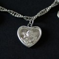 Steel Bracelet Twisted Heart Cupid
