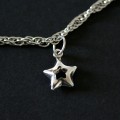 De acero trenzado Pulsera Estrella