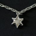 Trenzado de acero Pulsera Bell y Estrella