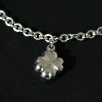 Steel Portuguese Clover Anklet