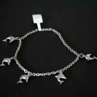 Steel Dolphin Anklet Portuguese