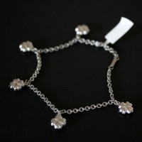 Steel Portuguese Clover Anklet