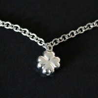 Steel Portuguese Clover Anklet